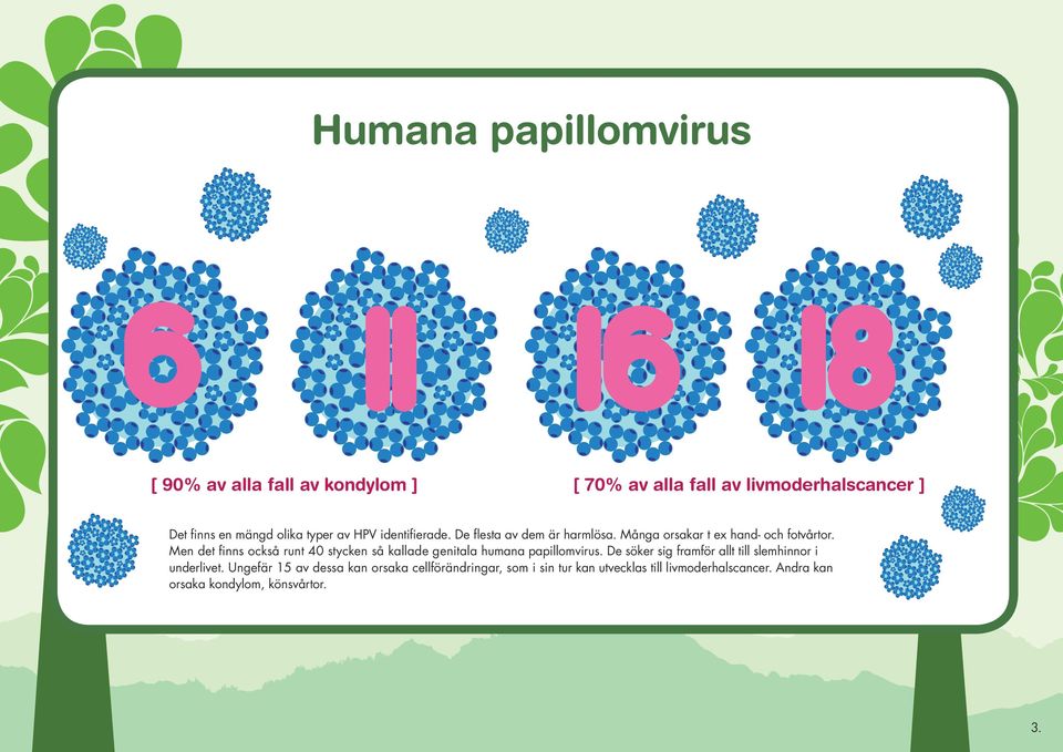 Men det finns också runt 40 stycken så kallade genitala humana papillom virus.