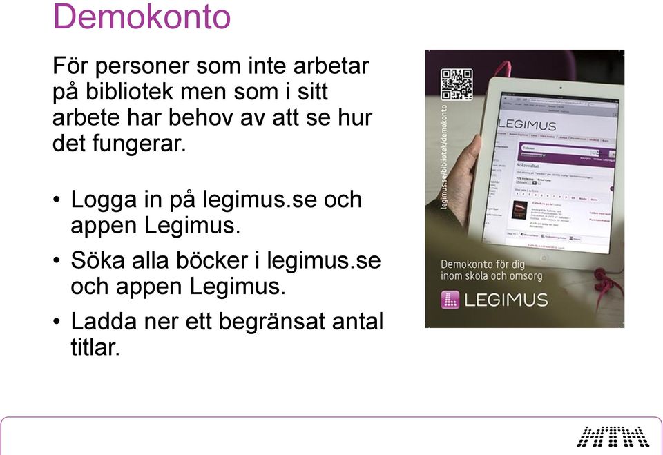 Logga in på legimus.se och appen Legimus.