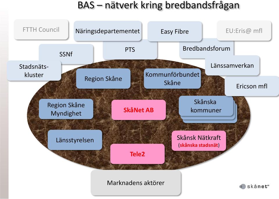 Kommunförbundet Skåne Länssamverkan Ericson mfl Region Skåne Myndighet SkåNet