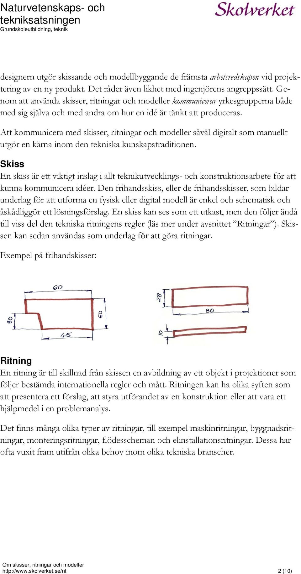 Att kommunicera med skisser, ritningar och modeller såväl digitalt som manuellt utgör en kärna inom den tekniska kunskapstraditionen.