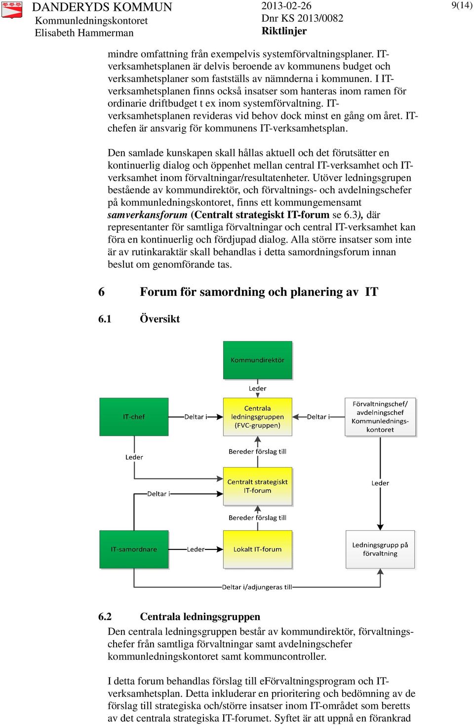ITchefen är ansvarig för kommunens IT-verksamhetsplan.