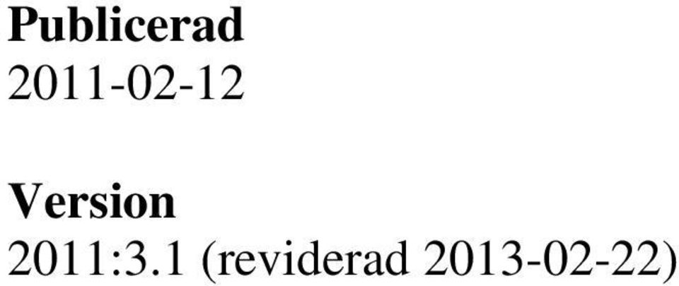 Version 2011:3.