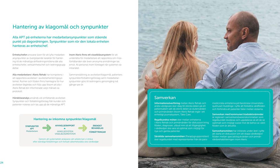 deltar. Alla medarbetare i Aleris Rehab har kompetens i att rapportera avvikelser i avvikelsehanteringssystemet.
