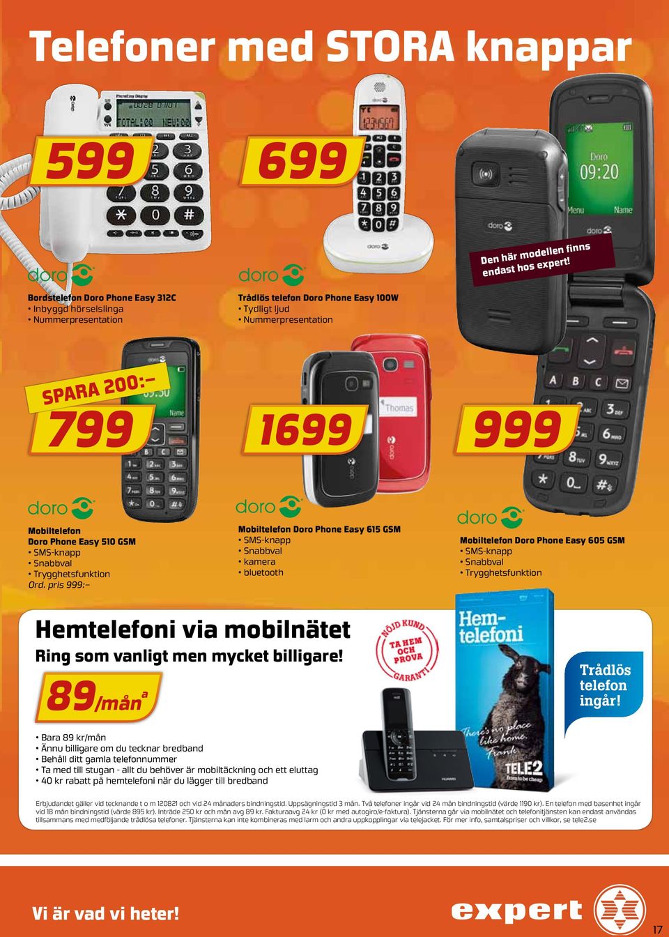 GSM sms-knapp Snabbval Trygghetsfunktion Ord.