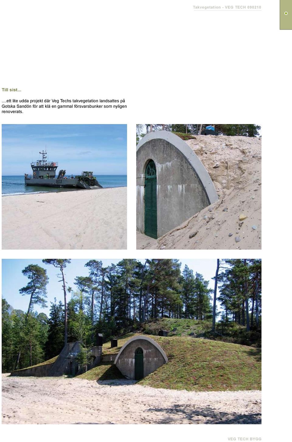 Techs takvegetation landsattes på