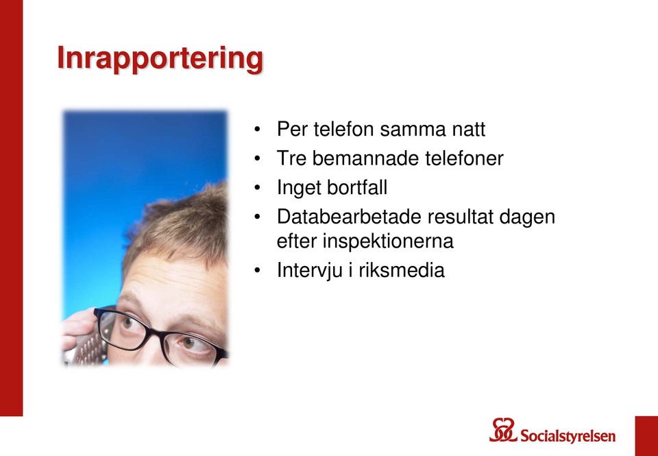 bortfall Databearbetade resultat