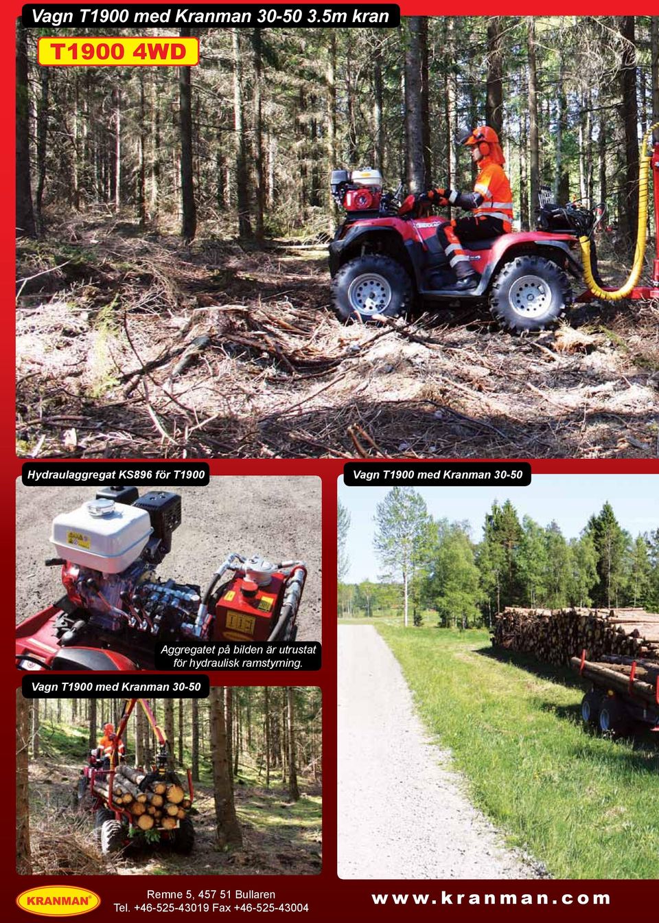 30-50 Vagn T1900 med Kranman 30-50 Aggregatet på bilden är utrustat för