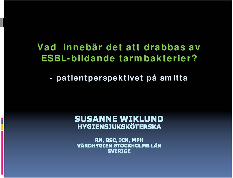 ESBL-bildande