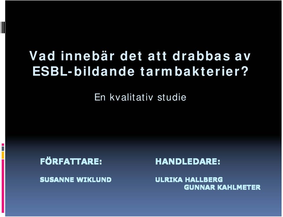 ESBL-bildande