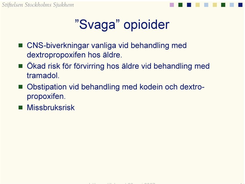 Ökad risk för förvirring hos äldre vid behandling med