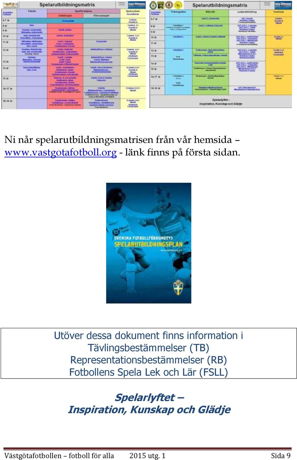 Utöver dessa dokument finns information i Tävlingsbestämmelser (TB)