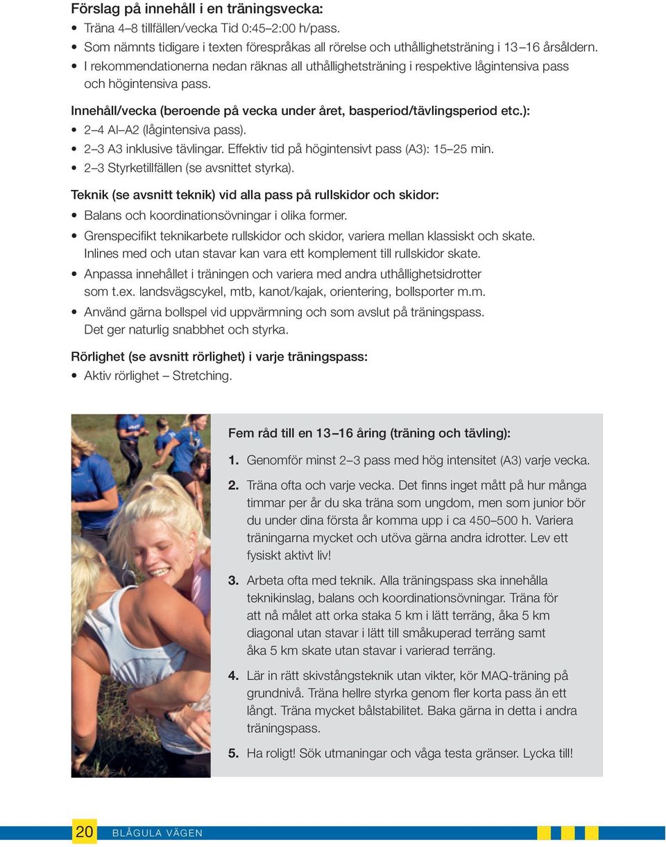 Teknik (se avsnitt teknik) vid alla pass på rullskidor och skidor: Inlines med och utan stavar kan vara ett komplement till rullskidor skate. som t.ex.