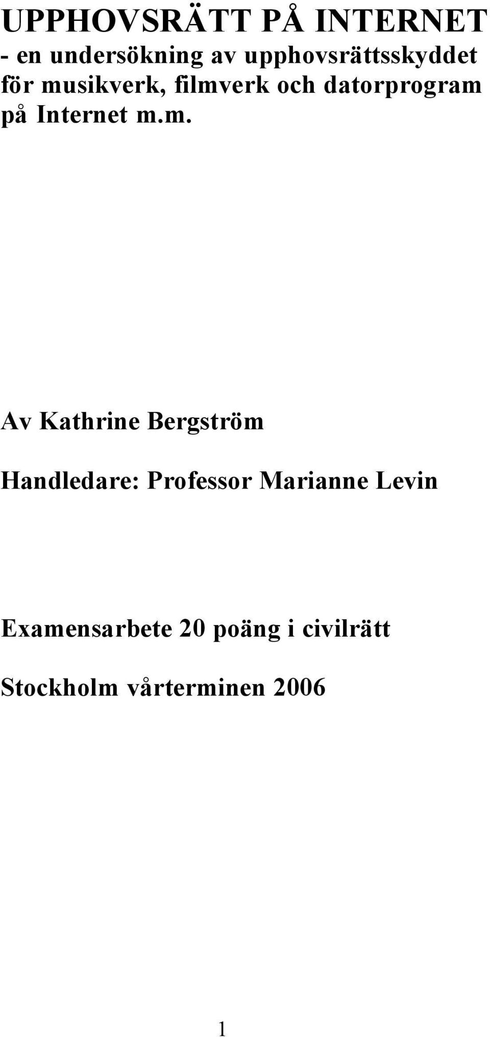 på Internet m.