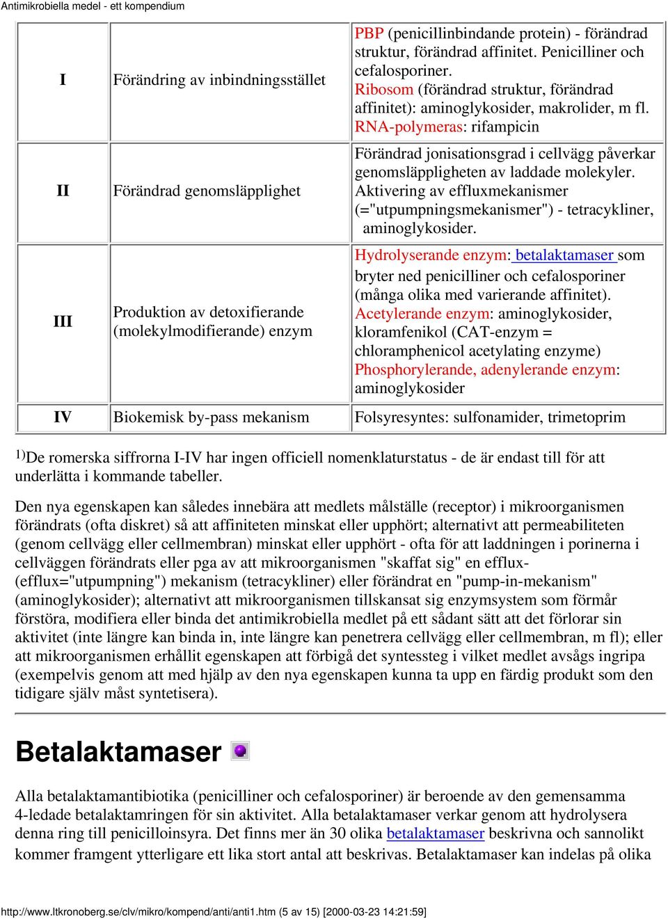 RNA-polymeras: rifampicin Förändrad jonisationsgrad i cellvägg påverkar genomsläppligheten av laddade molekyler.