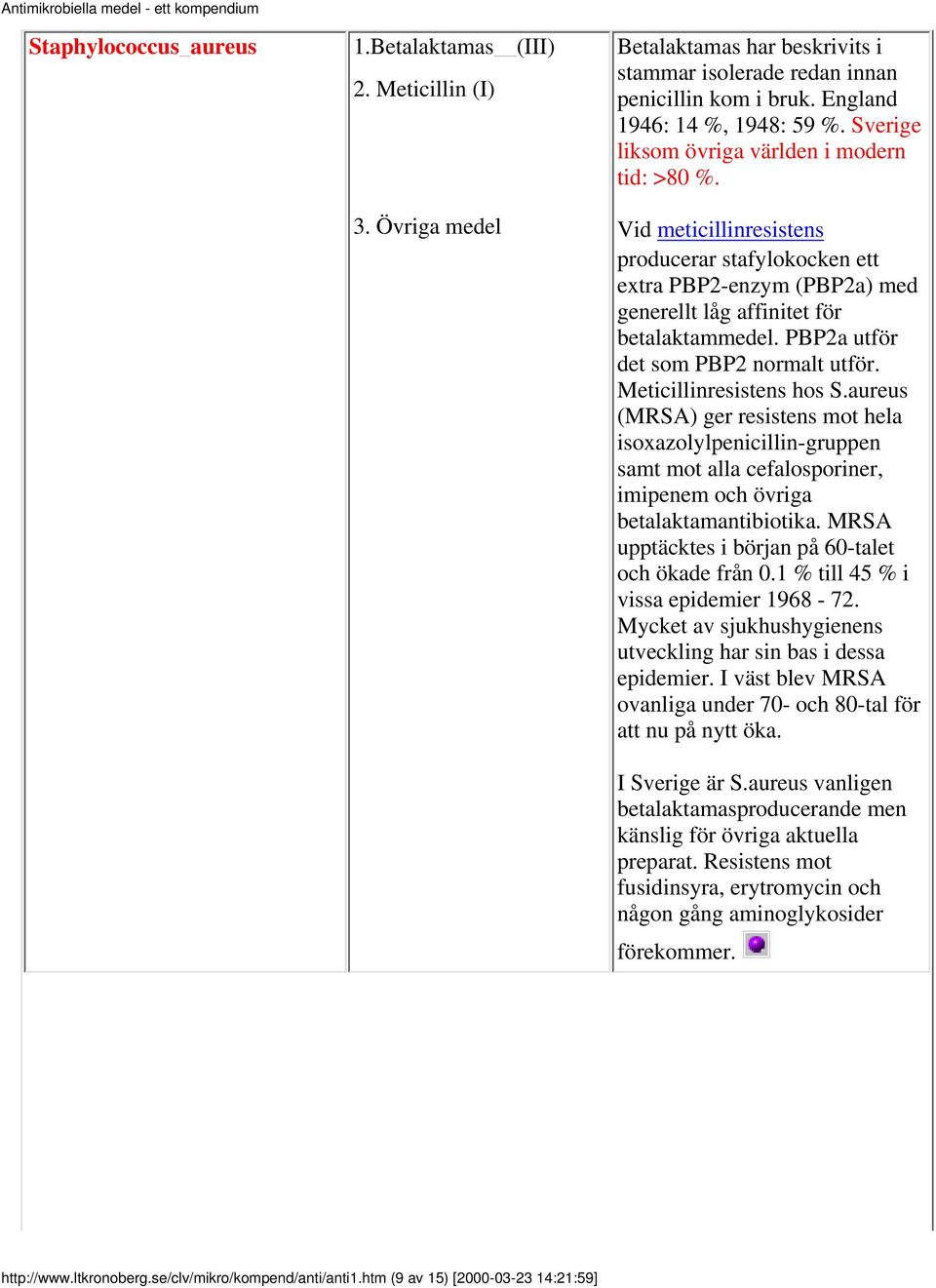 PBP2a utför det som PBP2 normalt utför. Meticillinresistens hos S.