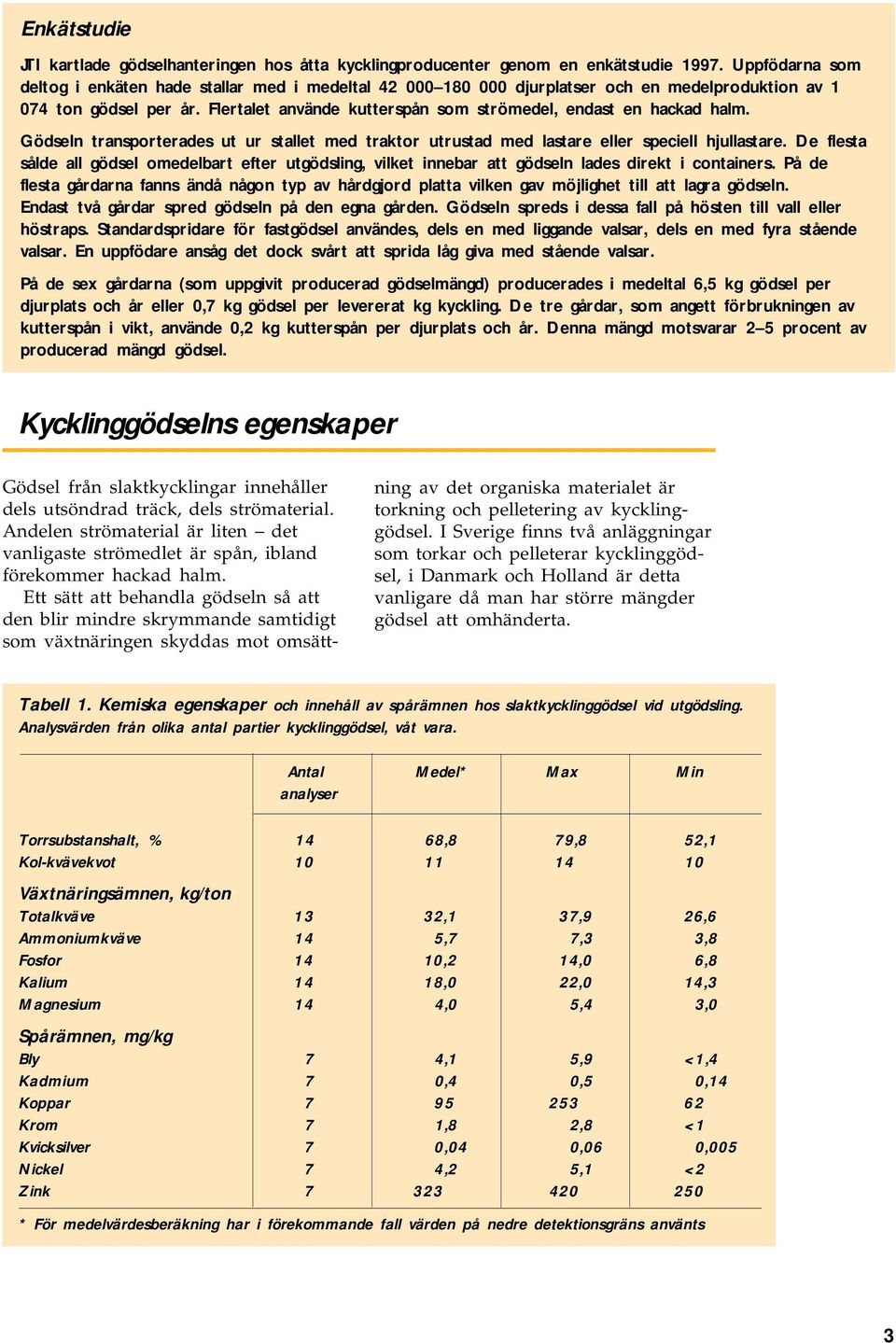 Flertalet använde kutterspån som strömedel, endast en hackad halm. Gödseln transporterades ut ur stallet med traktor utrustad med lastare eller speciell hjullastare.