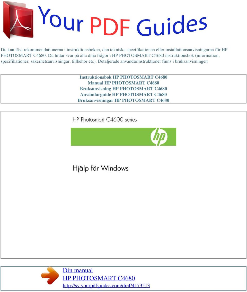 Du hittar svar på alla dina frågor i instruktionsbok (information, specifikationer,