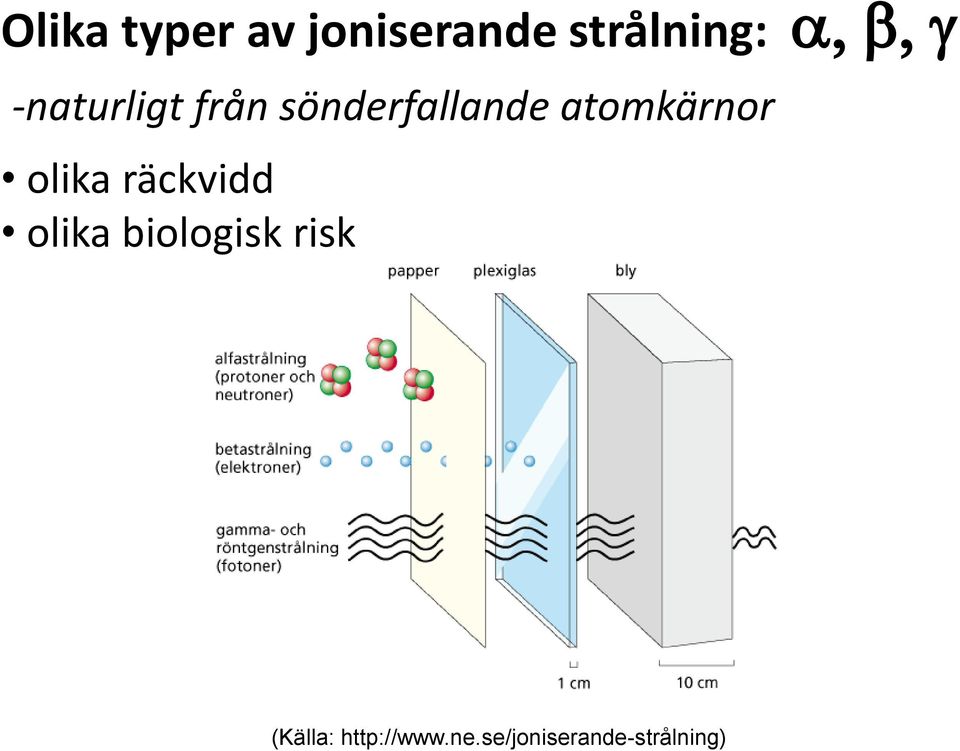 atomkärnor olika räckvidd olika biologisk