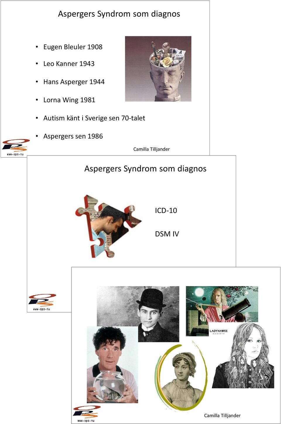 1981 Autism känt i Sverige sen 70 talet Aspergers