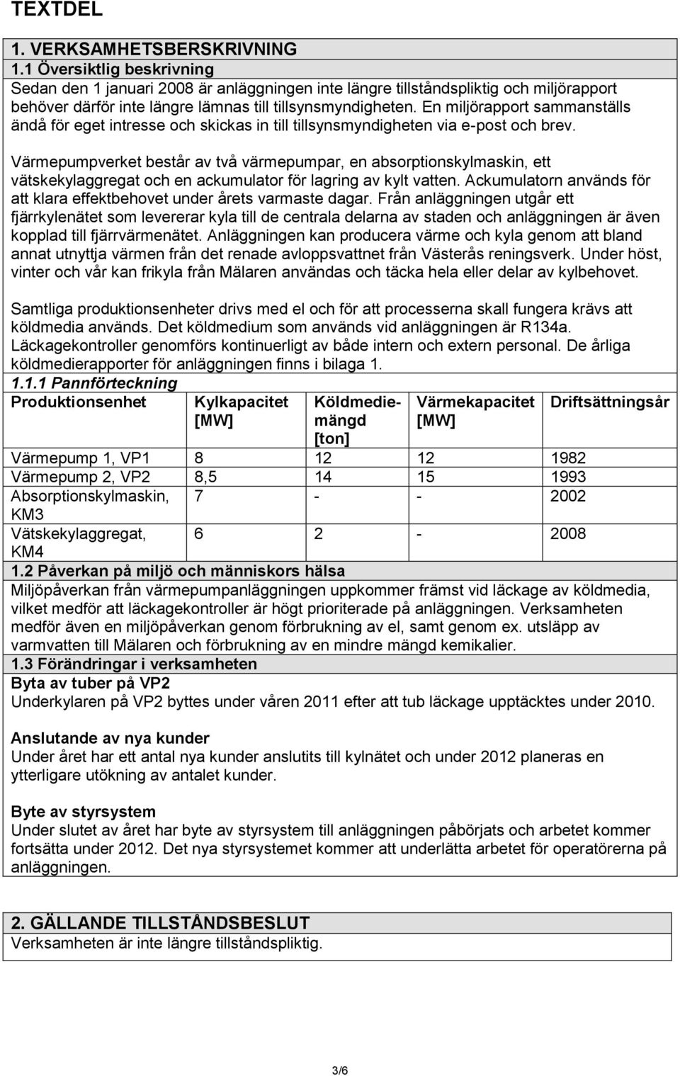 En miljörapport sammanställs ändå för eget intresse och skickas in till tillsynsmyndigheten via e-post och brev.