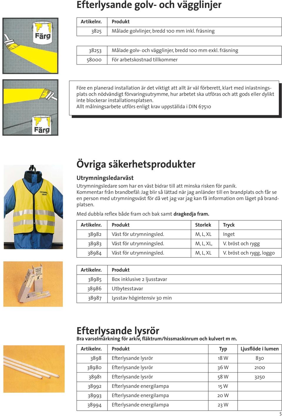 utföras och att gods eller dylikt inte blockerar installationsplatsen.
