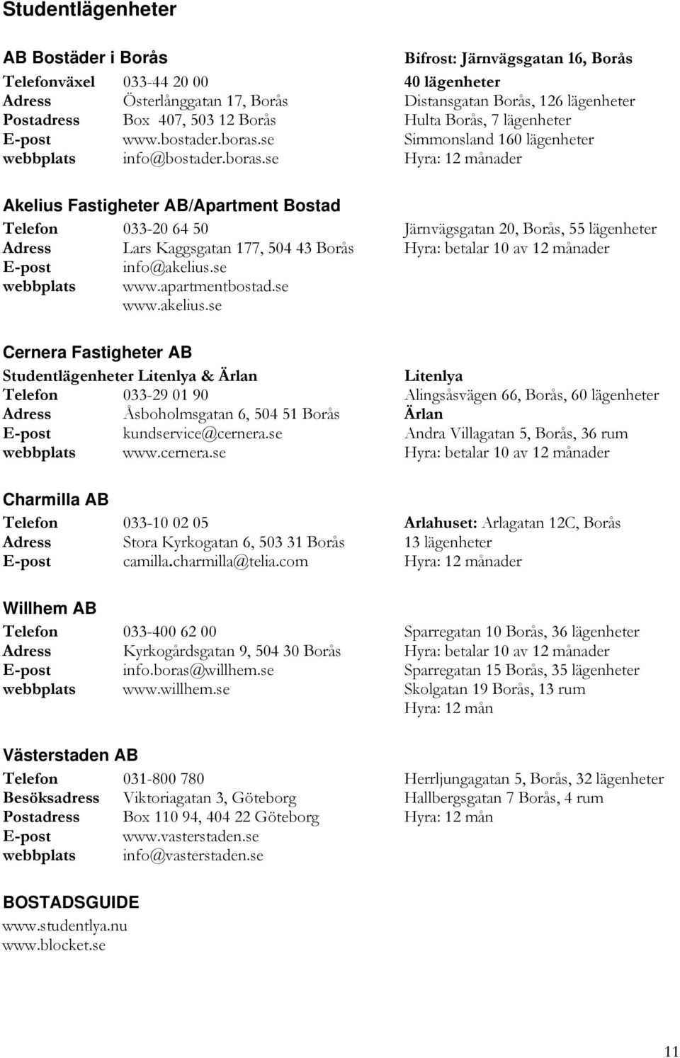 se Simmonsland 160 lägenheter webbplats info@bostader.boras.