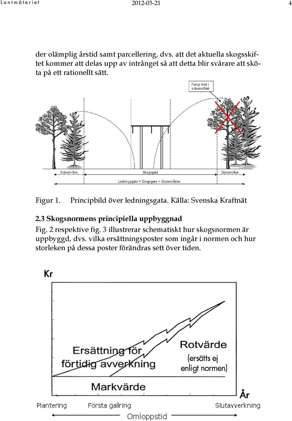 sätt. Figur 1. Principbild över ledningsgata. Källa: Svenska Kraftnät 2.3 Skogsnormens principiella uppbyggnad Fig.