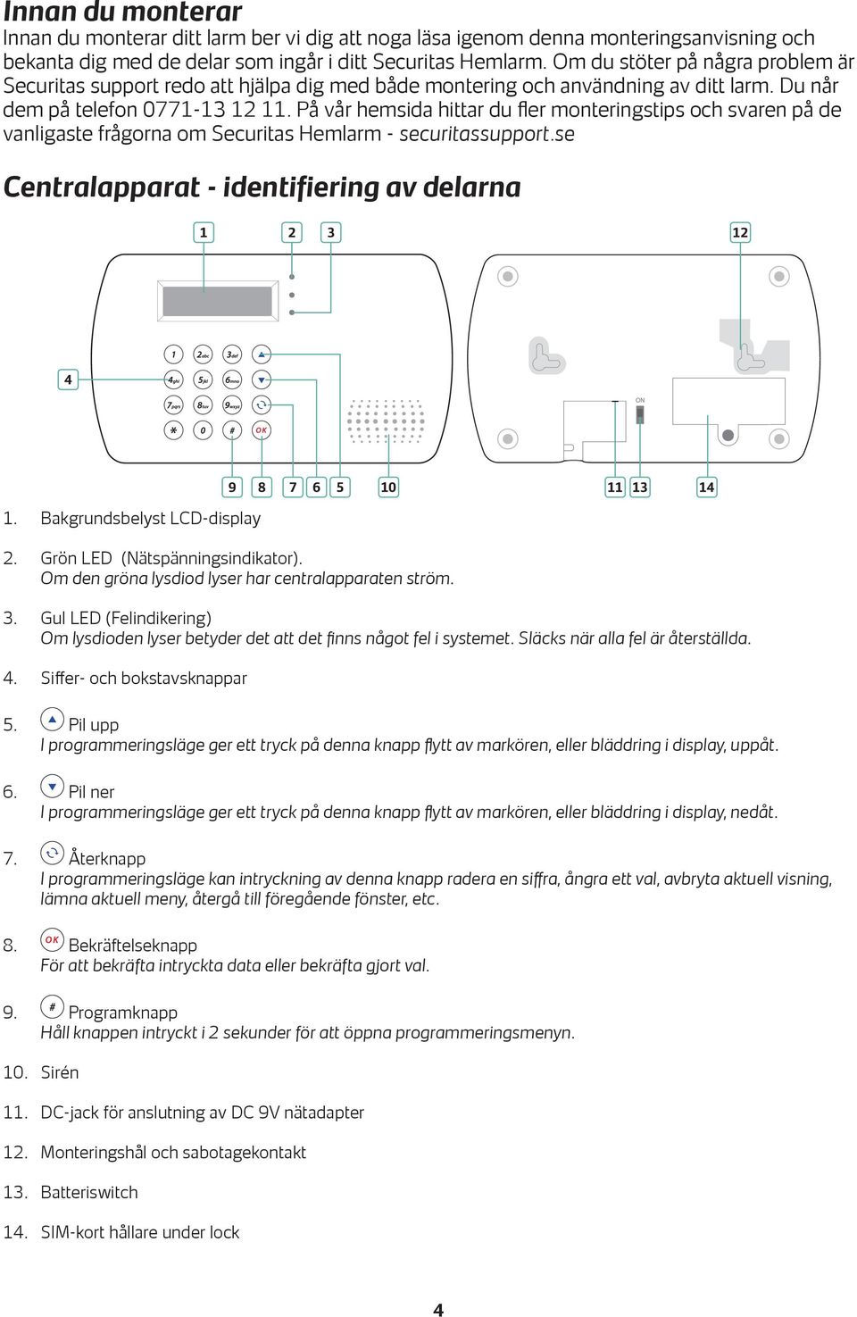 Snabbmanual Securitas Hemlarm - PDF Gratis nedladdning