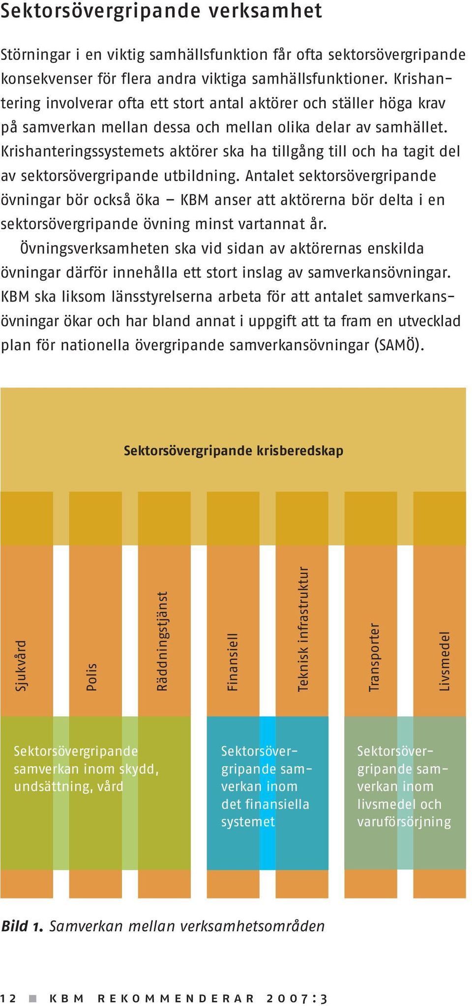 Krishanteringssystemets aktörer ska ha tillgång till och ha tagit del av sektorsövergripande utbildning.