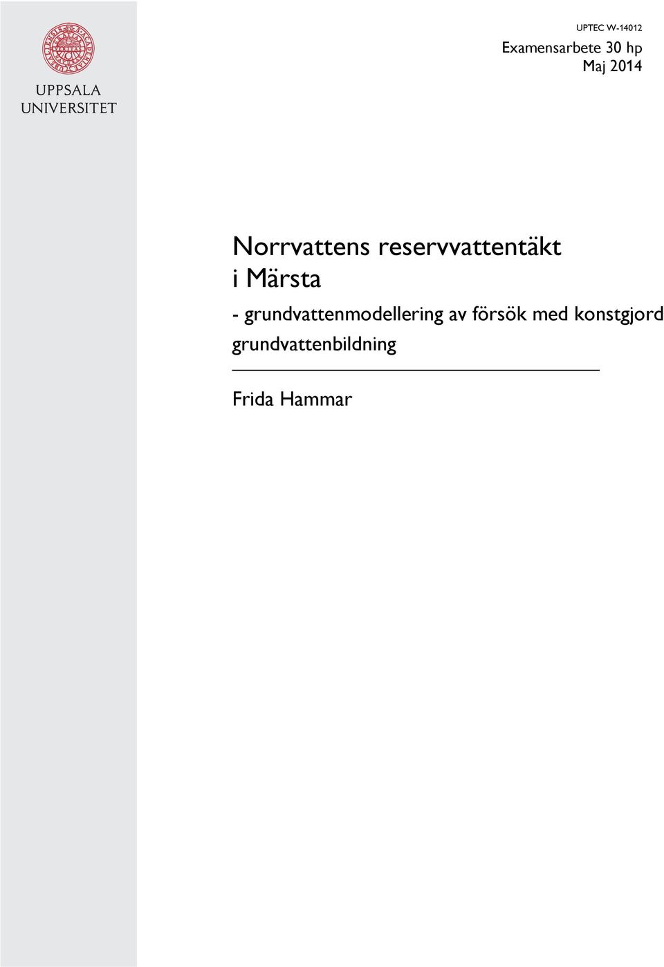 Märsta - grundvattenmodellering av