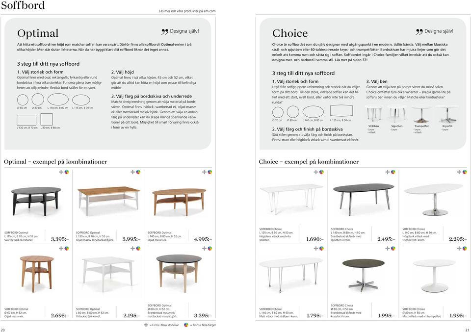 3 steg till ditt nya soffbord Choice är soffbordet som du själv designar med utgångspunkt i en modern, tidlös känsla.
