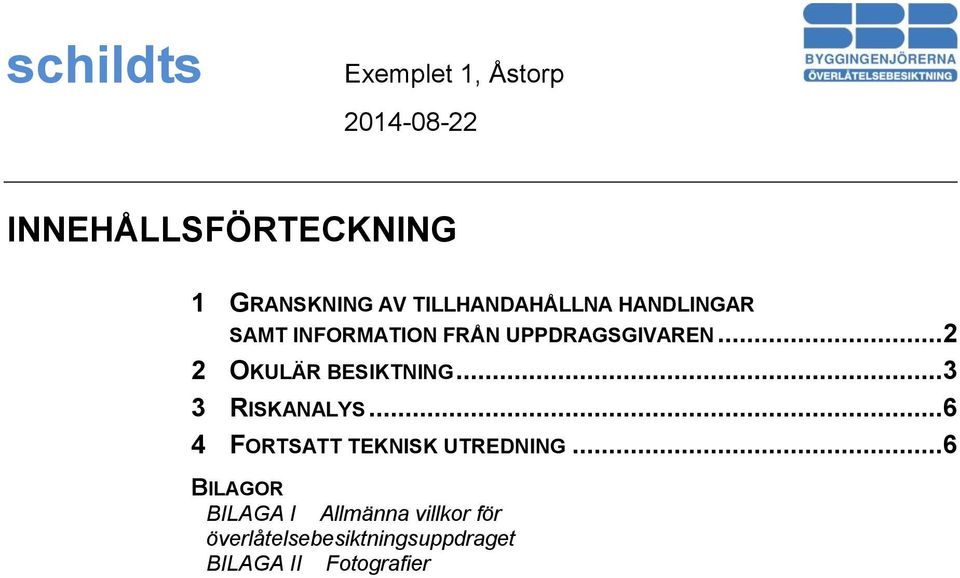 ..3 3 RISKANALYS...6 4 FORTSATT TEKNISK UTREDNING.