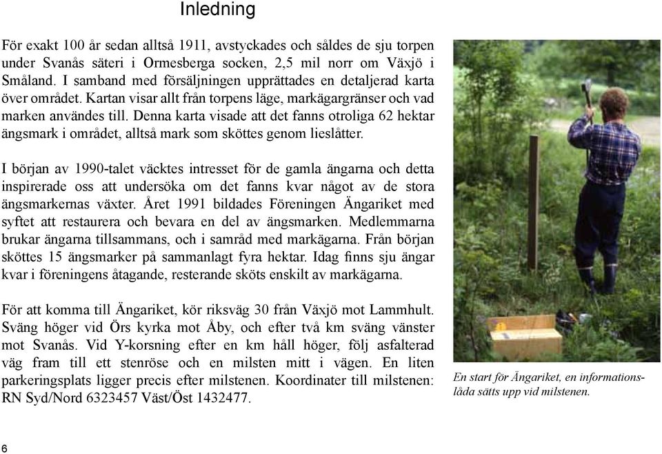 Denna karta visade att det fanns otroliga 62 hektar ängsmark i området, alltså mark som sköttes genom lieslåtter.