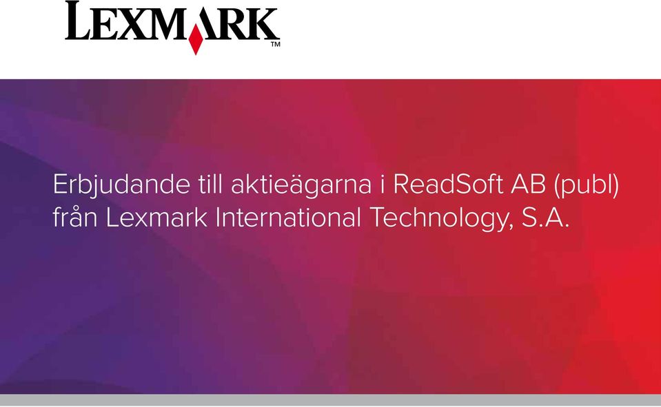 AB (publ) från Lexmark