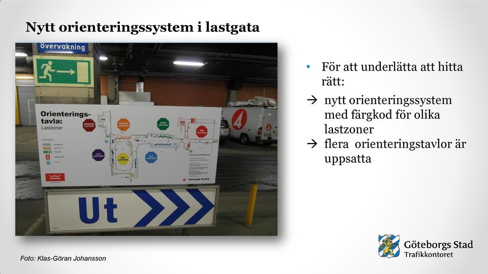 orienteringssystem med färgkod för olika