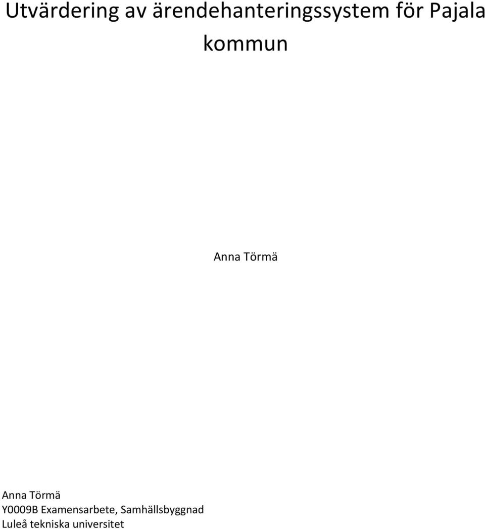 för Pajala kommun