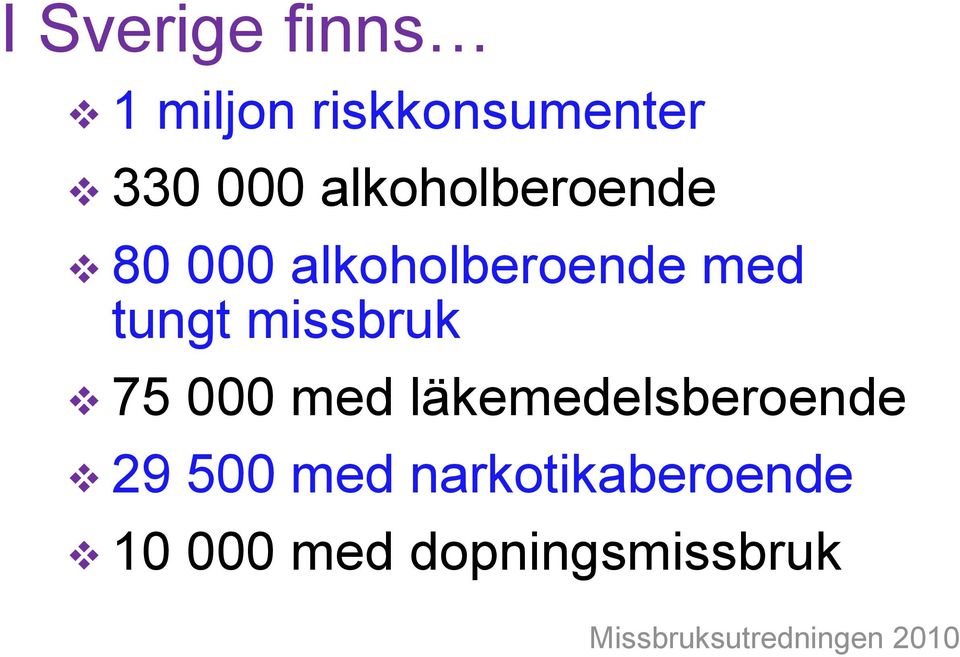 missbruk 75 000 med läkemedelsberoende 29 500 med