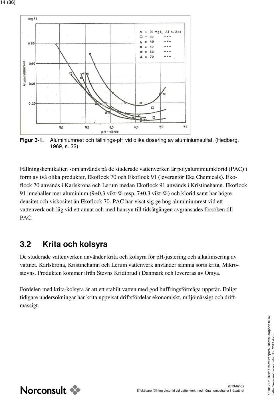 Ekoflock 7 används i Karlskrona och Lerum medan Ekoflock 91 används i Kristinehamn. Ekoflock 91 innehåller mer aluminium (9±,3 vikt-% resp.