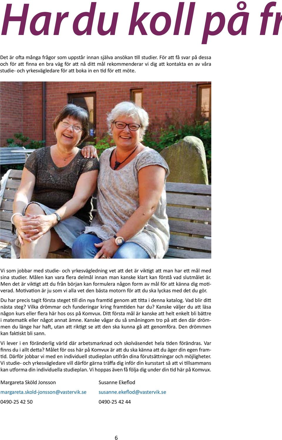 Vi som jobbar med studie- och yrkesvägledning vet att det är viktigt att man har ett mål med sina studier. Målen kan vara flera delmål innan man kanske klart kan förstå vad slutmålet är.