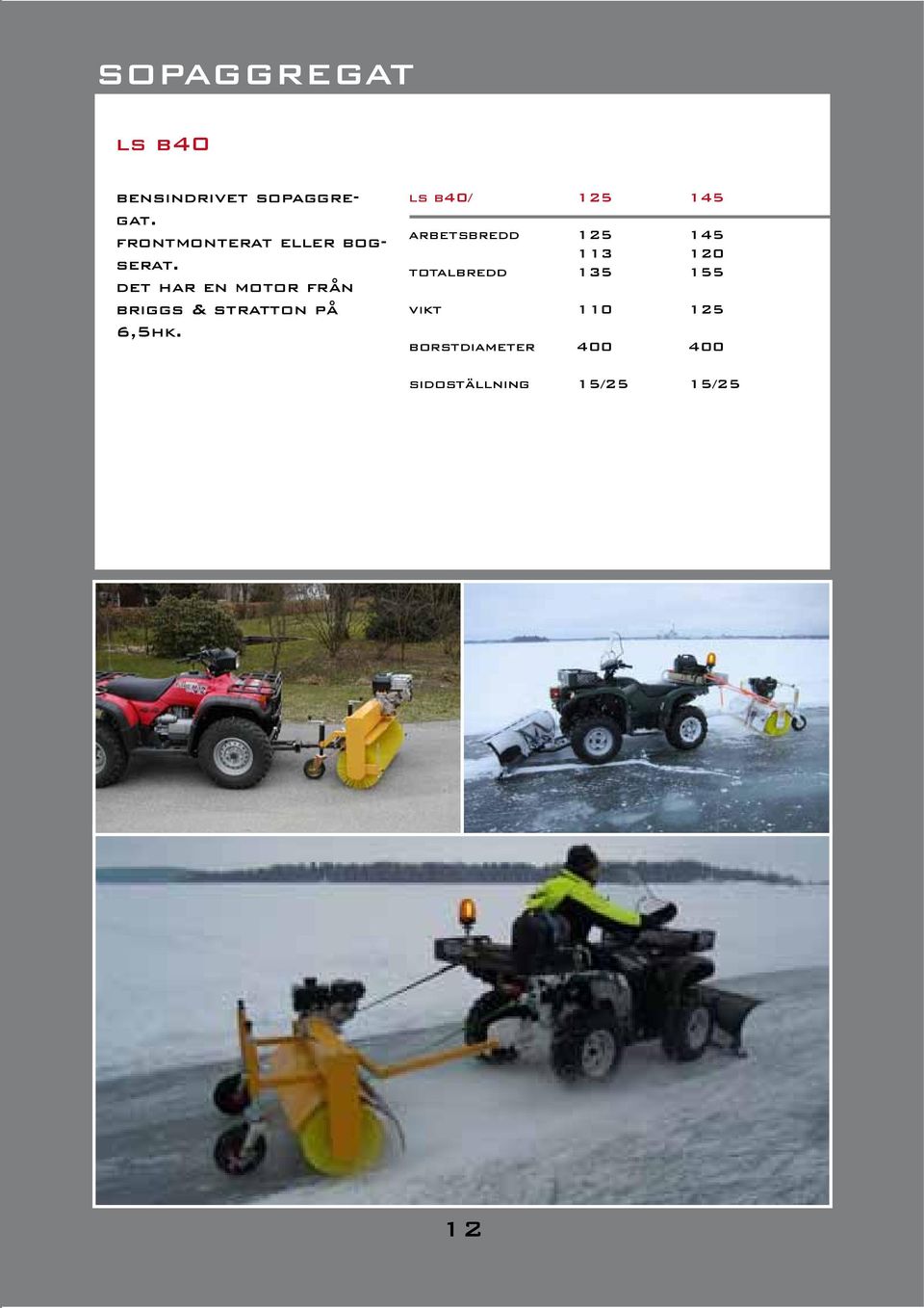 det har en motor från briggs & stratton på 6,5hk.