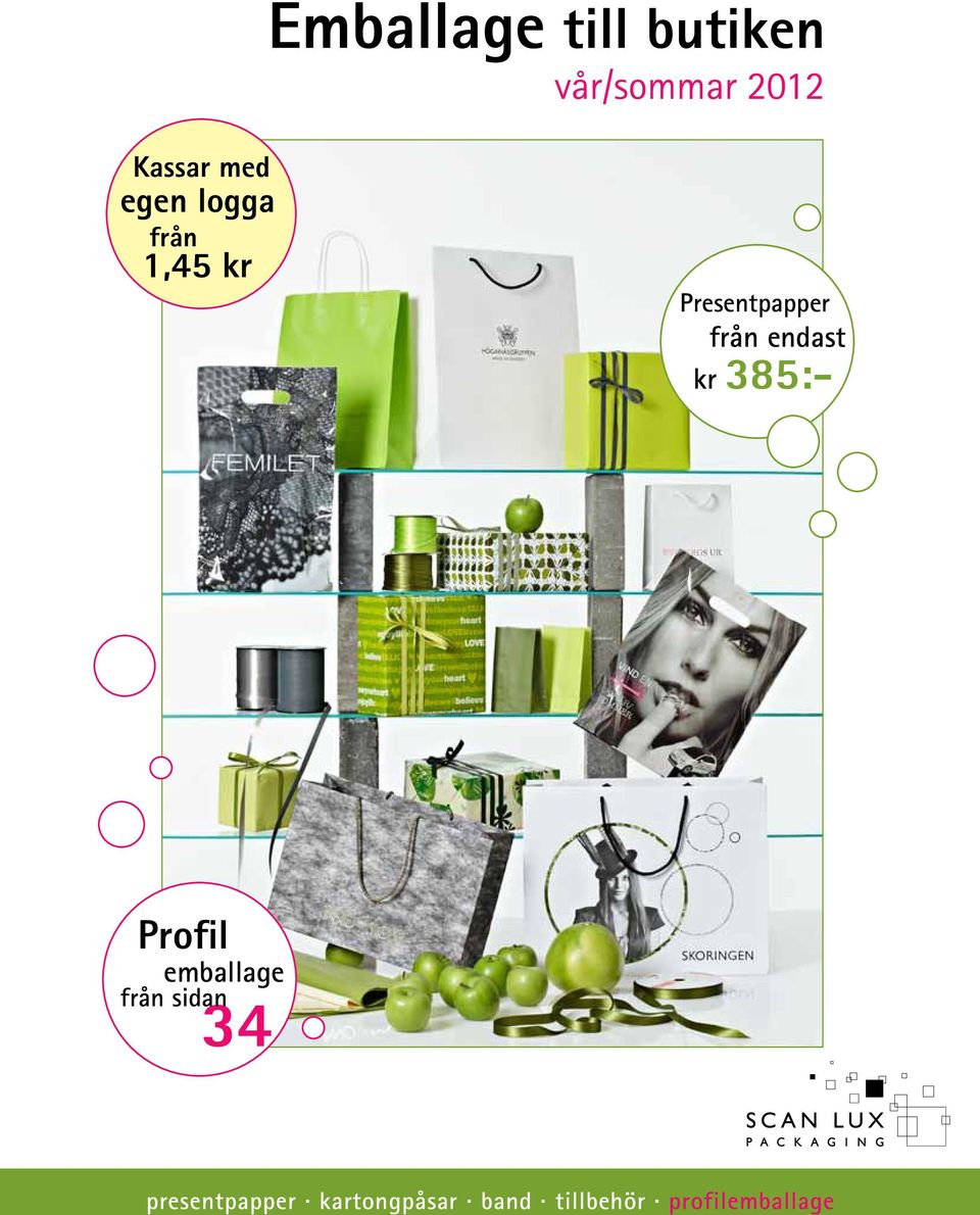 kr 385:- Profil emballage från sidan 34