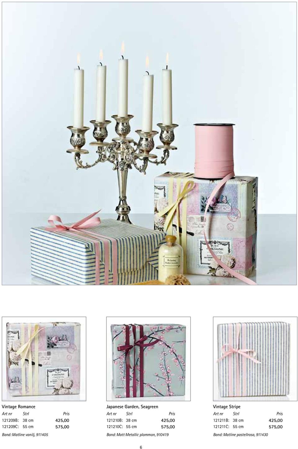121210C: 55 cm 575,00 Band: Matt Metallic plommon, 910419 Vintage Stripe