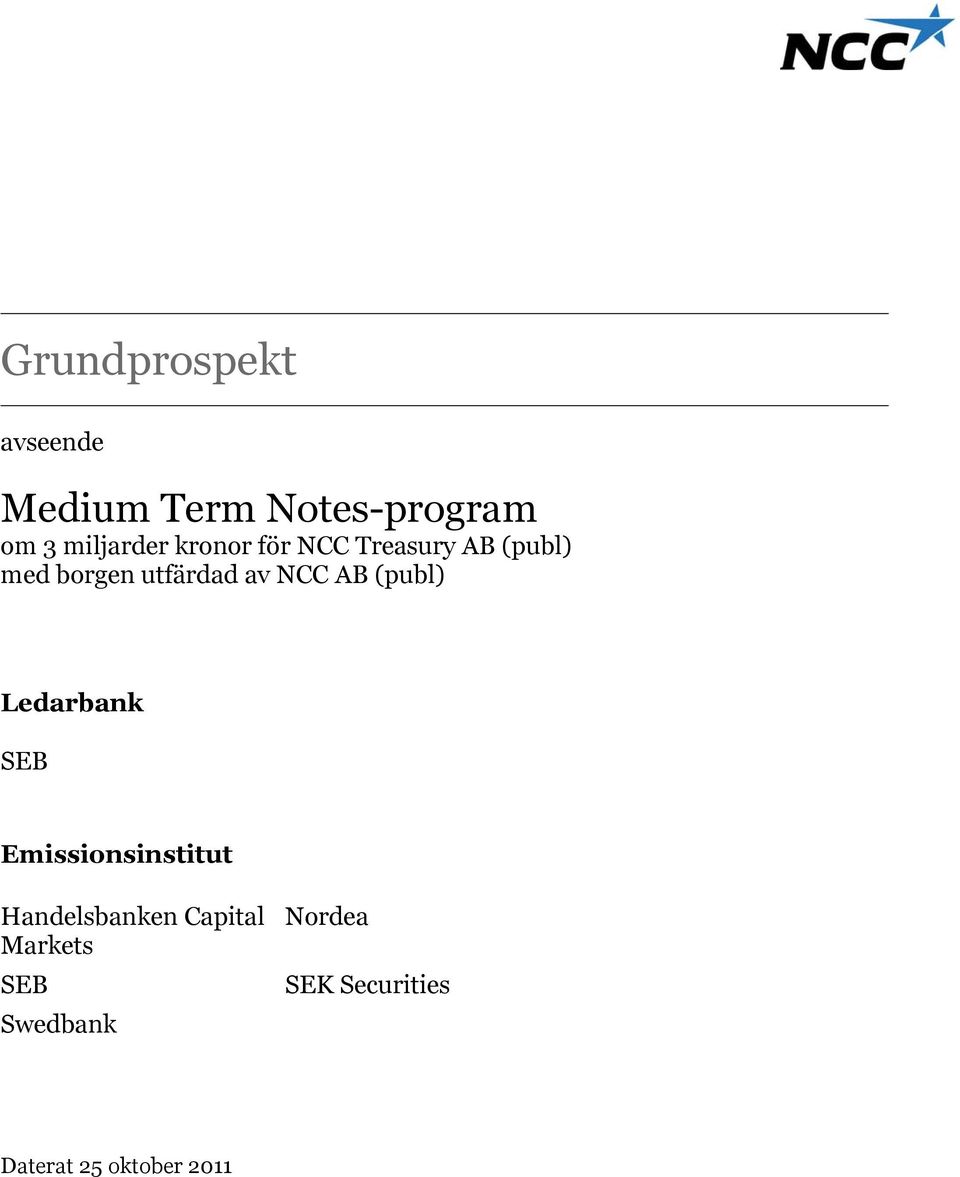 (publ) Ledarbank SEB Emissionsinstitut Handelsbanken Capital