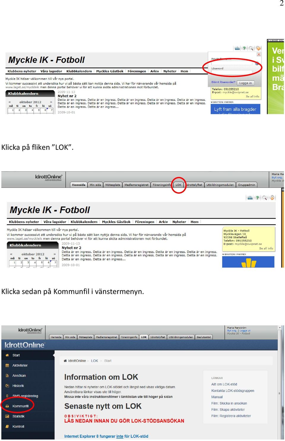 Klicka sedan på