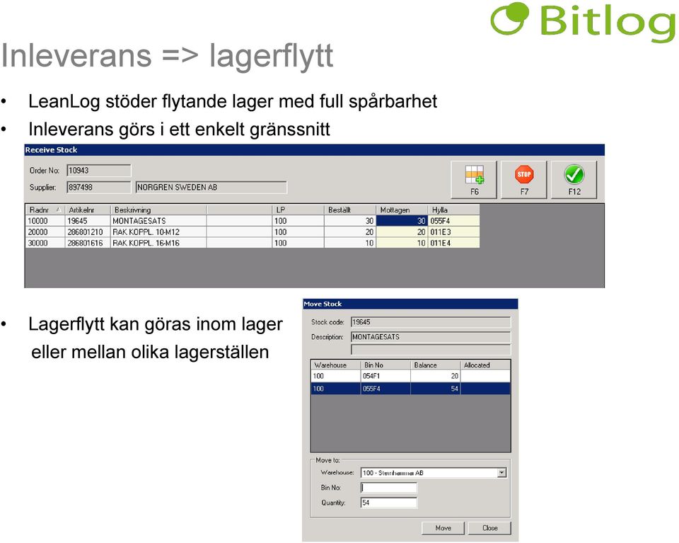 Inleverans görs i ett enkelt gränssnitt