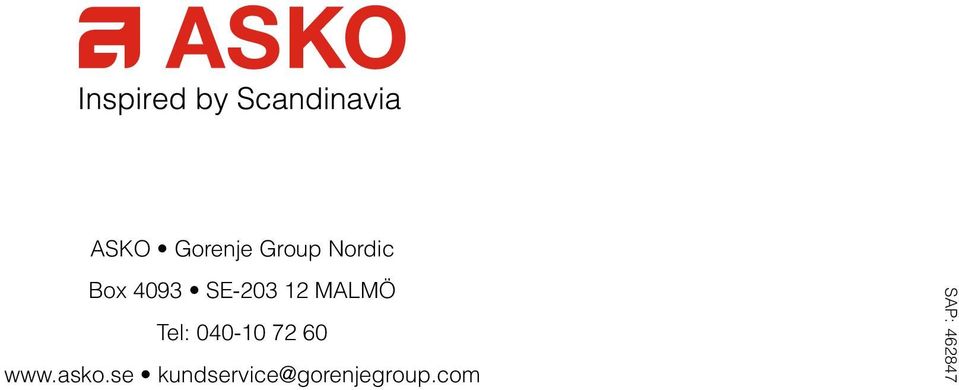 040-10 72 60 www.asko.