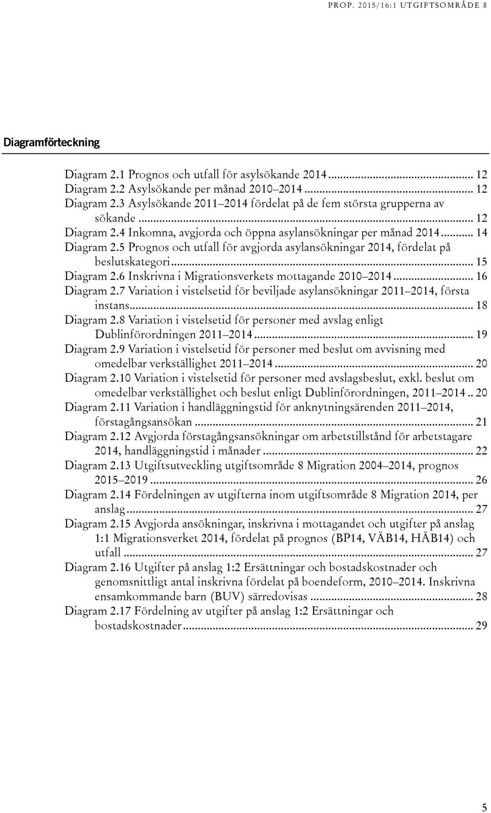 6 Inskrivna i Migrationsverkets mottagande 2010 2014... 16 Diagram 2.7 Variation i vistelsetid för beviljade asylansökningar 2011 2014, första instans... 18 Diagram 2.