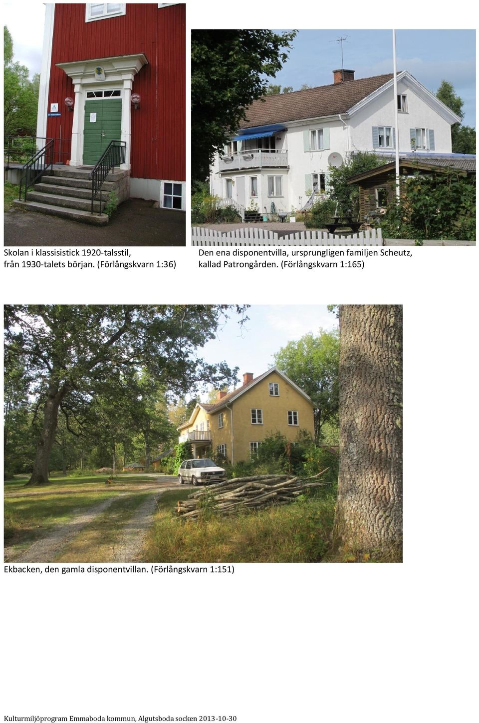 1930-talets början. (Förlångskvarn 1:36) kallad Patrongården.