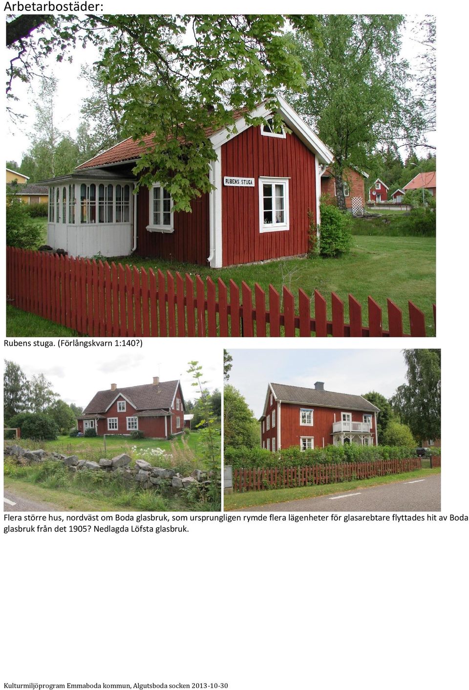 ursprungligen rymde flera lägenheter för glasarebtare