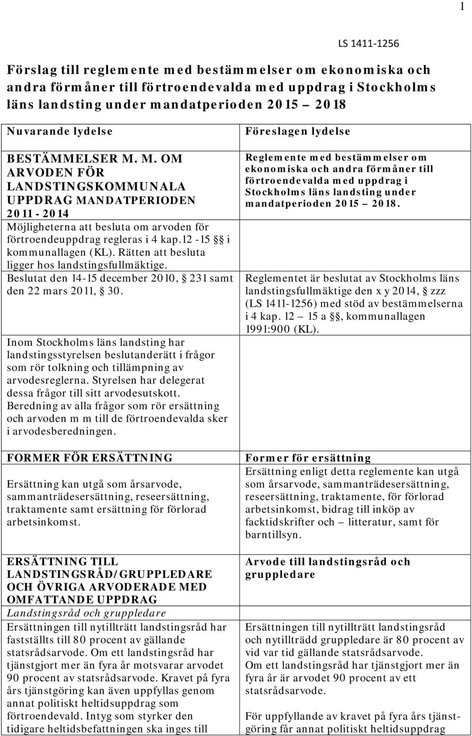 Rätten att besluta ligger hos landstingsfullmäktige. Beslutat den 14-15 december 2010, 231 samt den 22 mars 2011, 30.